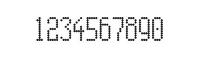 5×11数字点阵字体 ddN511AA0825