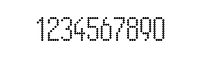 5×11数字点阵字体 ddN511AA0826