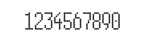 5×11数字点阵字体 ddN511AA0833