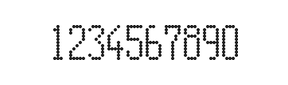 5×11数字点阵字体 ddN511AA0834