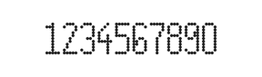 5×11数字点阵字体 ddN511AA0838