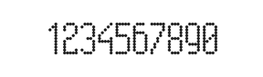 5×11数字点阵字体 ddN511AA0840