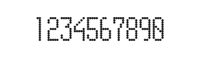 5×11数字点阵字体 ddN511AA0841