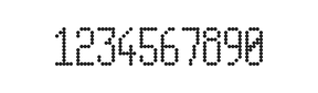 5×11数字点阵字体 ddN511AA0845