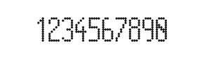 5×11数字点阵字体 ddN511AA0849