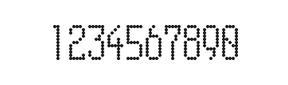 5×11数字点阵字体 ddN511AA0850