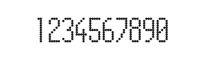 5×11数字点阵字体 ddN511AA0852
