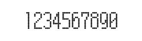 5×11数字点阵字体 ddN511AA0854