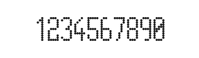 5×11数字点阵字体 ddN511AA0857