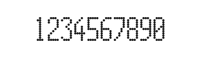 5×11数字点阵字体 ddN511AA0858