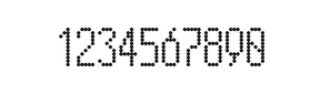 5×11数字点阵字体 ddN511AA0860