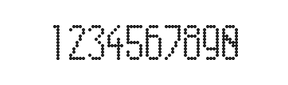 5×11数字点阵字体 ddN511AA0870