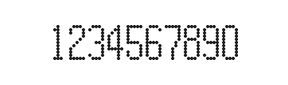 5×11数字点阵字体 ddN511AA0871
