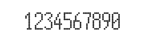 5×11数字点阵字体 ddN511AA0873