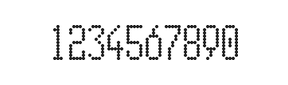 5×11数字点阵字体 ddN511AA0879