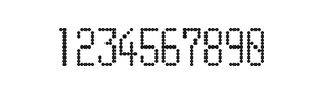 5×11数字点阵字体 ddN511AA0880
