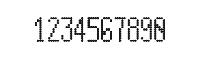 5×11数字点阵字体 ddN511AA0881