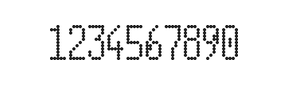 5×11数字点阵字体 ddN511AA0884