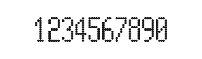 5×11数字点阵字体 ddN511AA0888