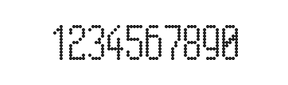 5×11数字点阵字体 ddN511AA0893