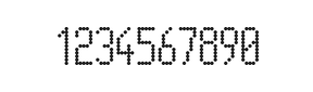 5×11数字点阵字体 ddN511AA0895