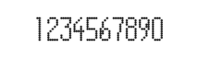 5×11数字点阵字体 ddN511AA0898