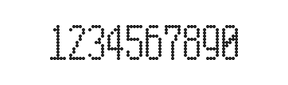 5×11数字点阵字体 ddN511AA0916