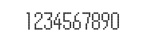 5×11数字点阵字体 ddN511AA0917