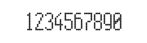 5×11数字点阵字体 ddN511AA0918