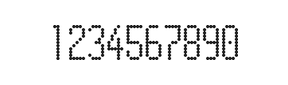 5×11数字点阵字体 ddN511AA0920