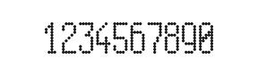 5×11数字点阵字体 ddN511AA0936