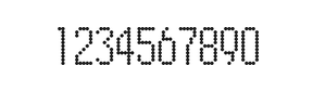 5×11数字点阵字体 ddN511AA0941