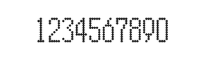 5×11数字点阵字体 ddN511AA0945