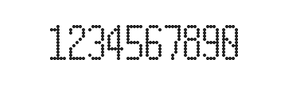 5×11数字点阵字体 ddN511AA0952