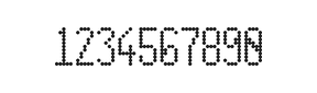 5×11数字点阵字体 ddN511AA0953