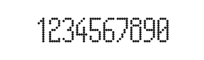 5×11数字点阵字体 ddN511AA0954