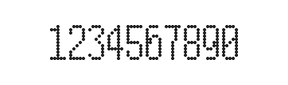 5×11数字点阵字体 ddN511AA0956