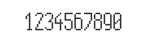 5×11数字点阵字体 ddN511AA0958