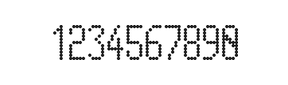 5×11数字点阵字体 ddN511AA0959