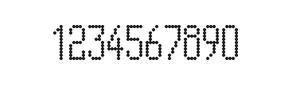 5×11数字点阵字体 ddN511AA0963