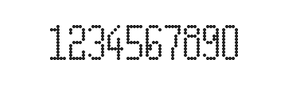 5×11数字点阵字体 ddN511AA0965