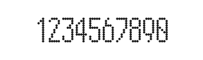 5×11数字点阵字体 ddN511AA0970