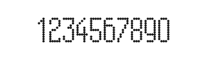 5×11数字点阵字体 ddN511AA0971