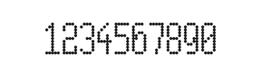5×11数字点阵字体 ddN511AA0973