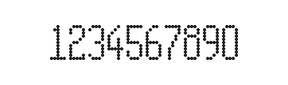 5×11数字点阵字体 ddN511AA0976
