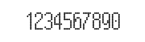 5×11数字点阵字体 ddN511AA0979