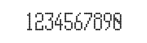 5×11数字点阵字体 ddN511AA0980