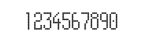 5×11数字点阵字体 ddN511AA0985