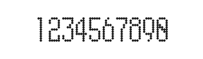 5×11数字点阵字体 ddN511AA0986