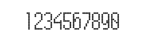 5×11数字点阵字体 ddN511AA0987